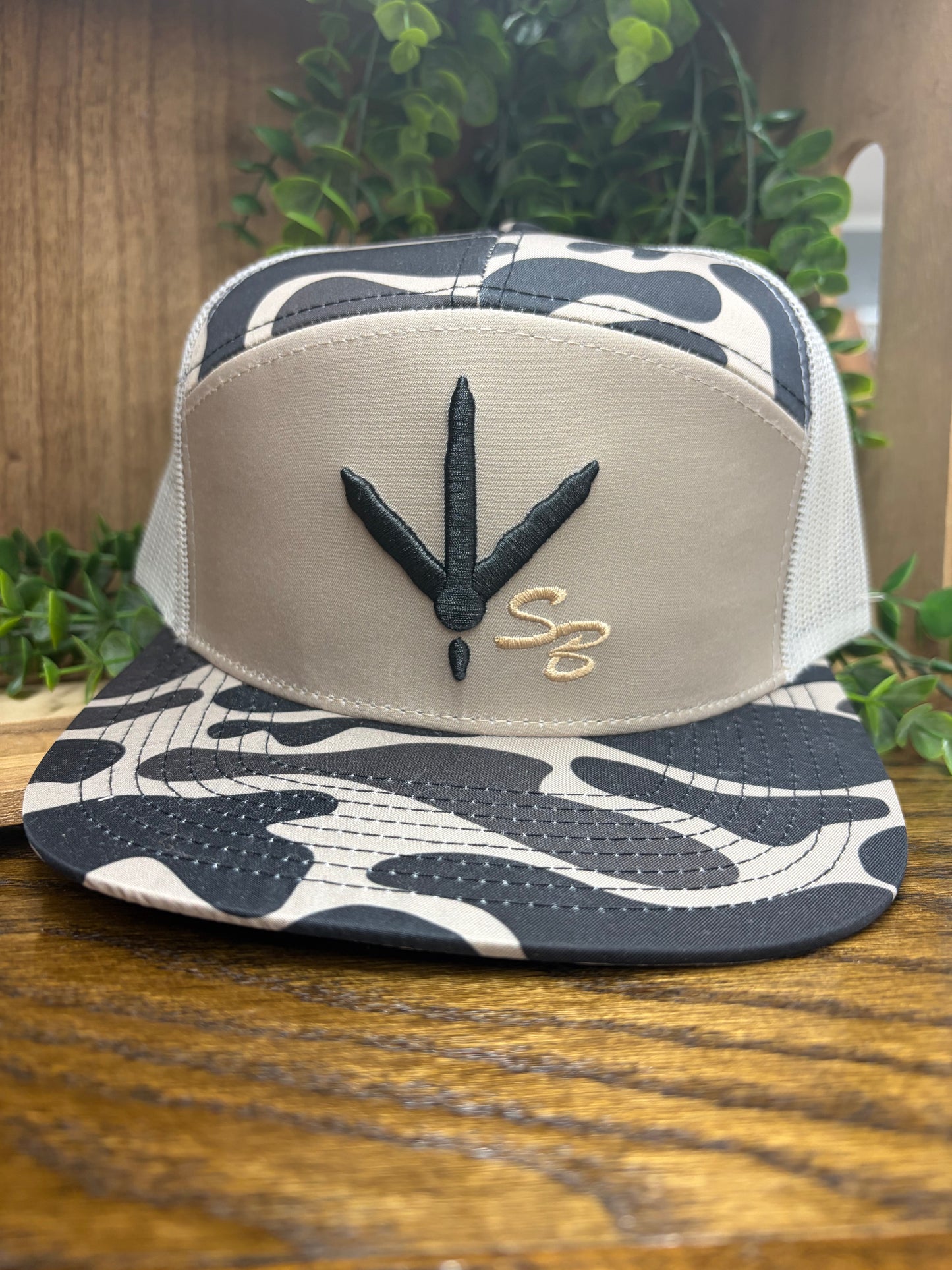 Speckle Bellies Turkey Tracks SB 7 Panel Flatbill Snapback Hat