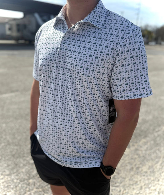 Struttin Cotton Men's Andy Stripe Cart Path Only Polo Shirt