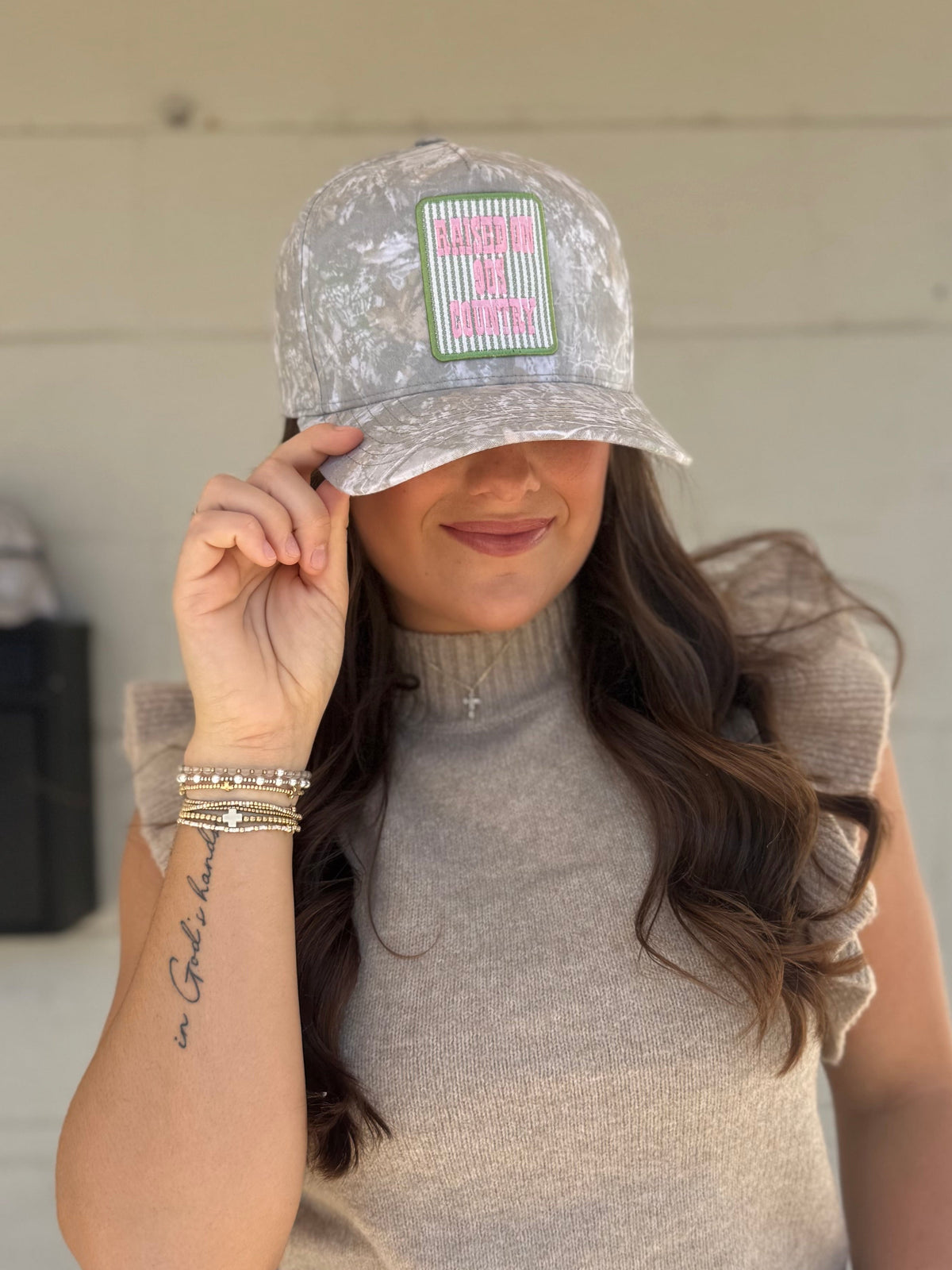 Raised On 90's Country Camo Trucker Hat