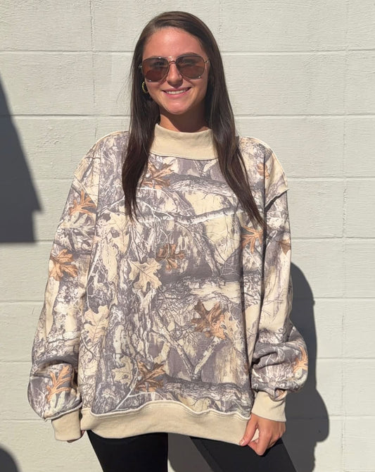 Cozy Camo Mockneck