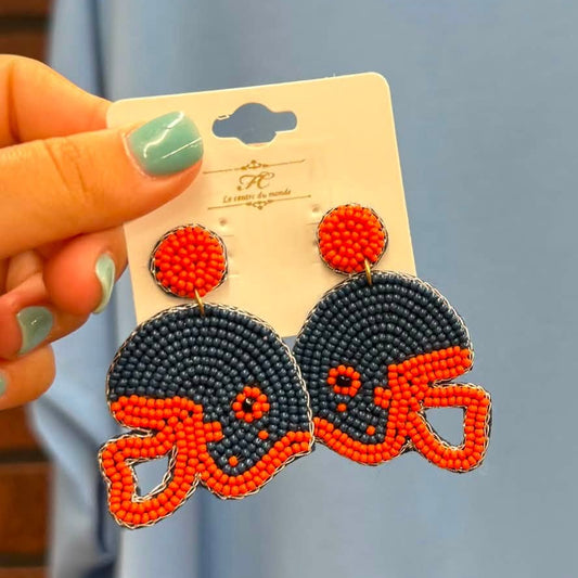 Women's Game Day Football Helmet Earrings