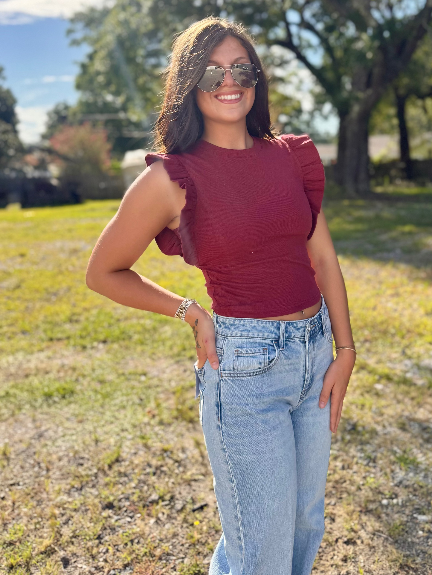 Gameday Ruffles Top