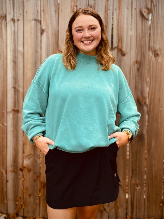 Stay Home Mock Neck