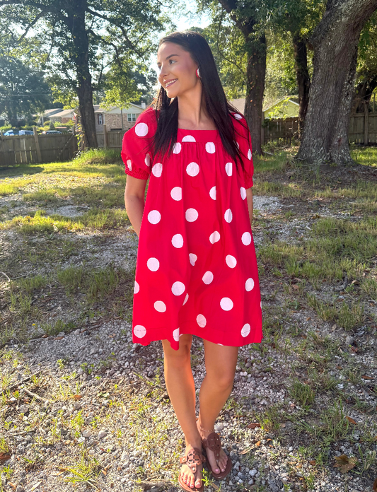Gameday Polka Dot Dress