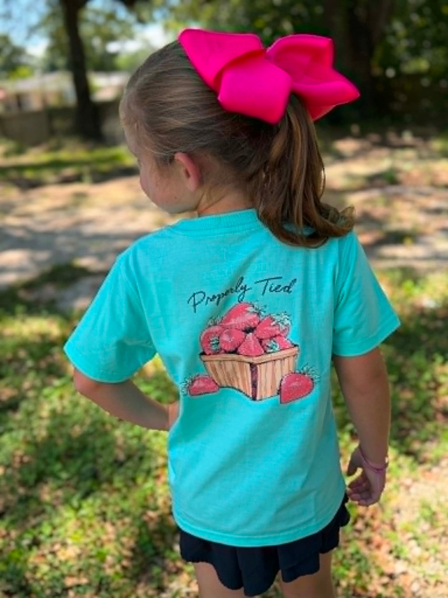 Properly Tied Girls Strawberry Basket S/S TEE Shirt