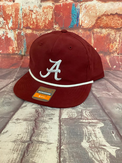 Speckle Bellies Script A Alabama Rope Snapback Hat