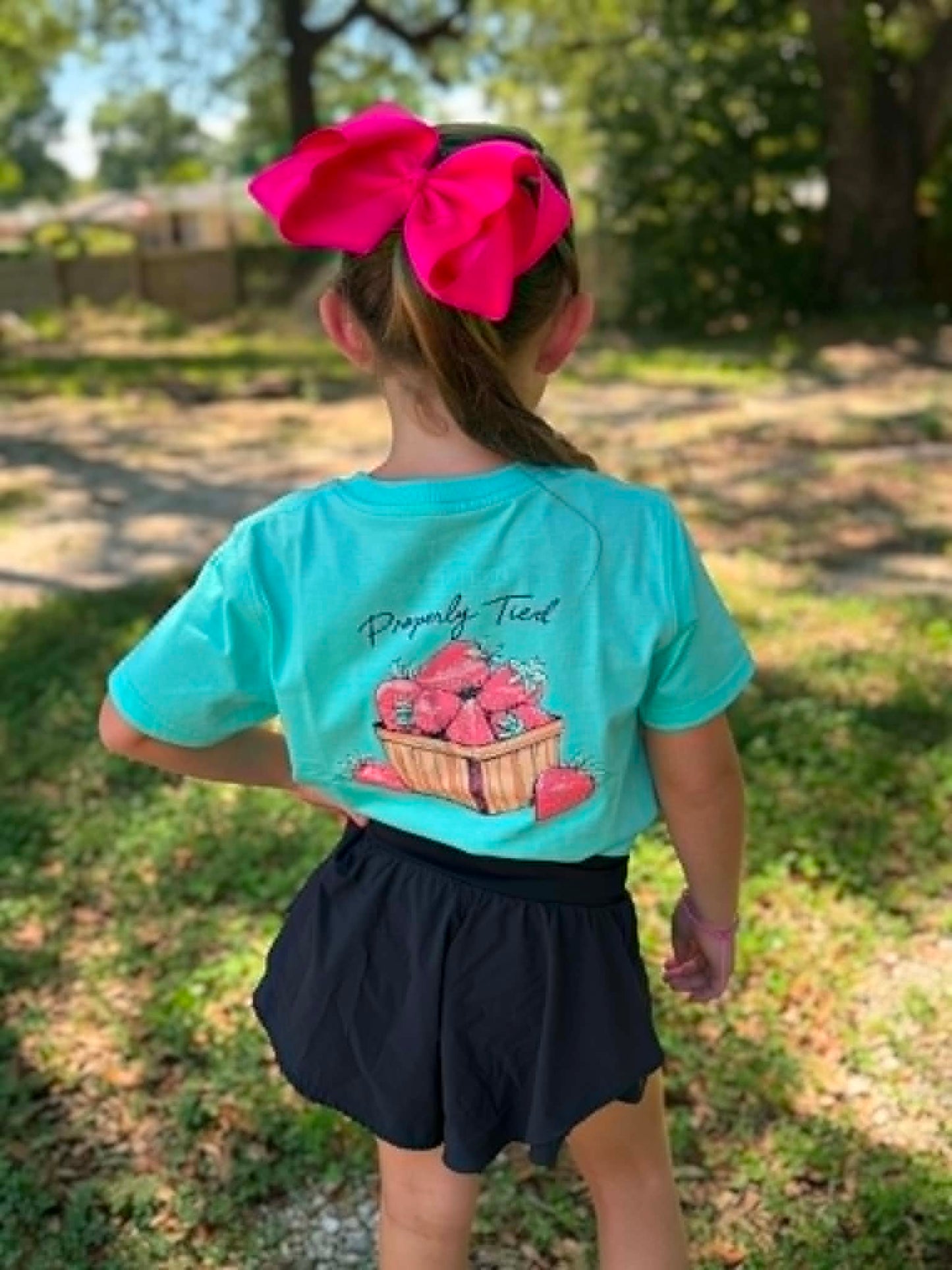 Properly Tied Girls Strawberry Basket S/S TEE Shirt