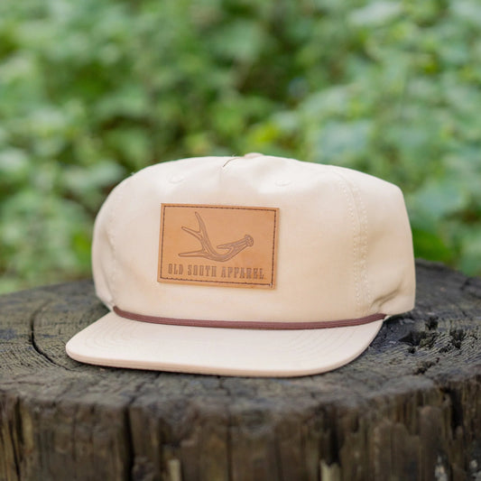 Old South Apparel Single Antler Leather Patch Rope Snapback Hat