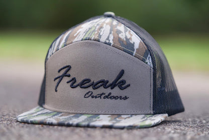 Freak Outdoors Woodsman Reno Embroidered 7 Panel Snapback Hat