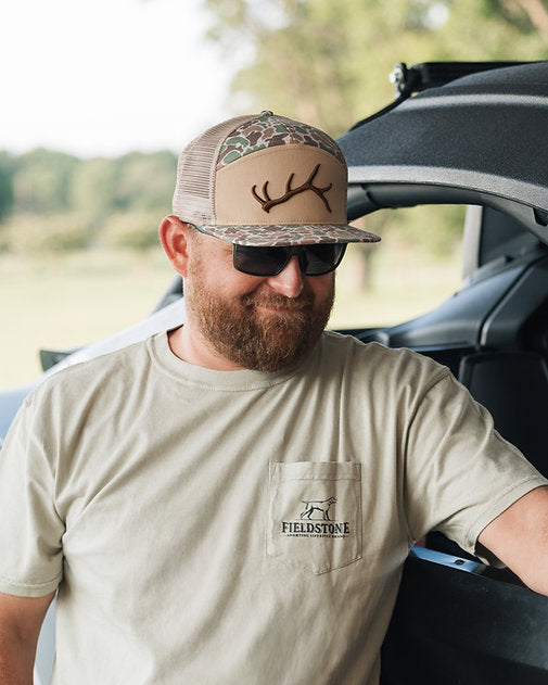 Fieldstone Outdoors 3D Puff Shed Embroidered 7 Panel Snapback Hat