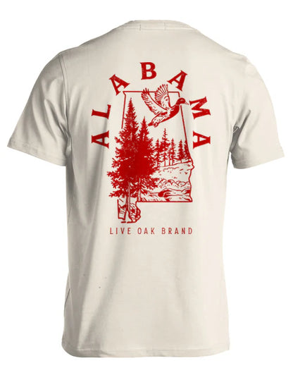 Live Oak Brand Alabama State Outline S/S TEE Shirt