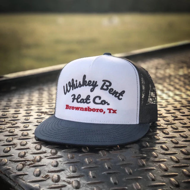 Whiskey Bent Hat Co. Conway Snapback Hat - White/Navy - 1