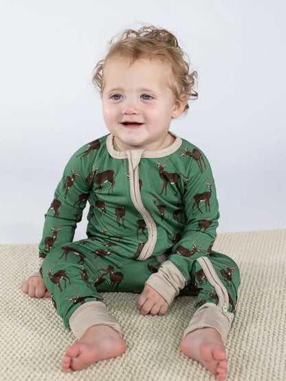 Goosies Baby Deer Convertible Zip Pjs