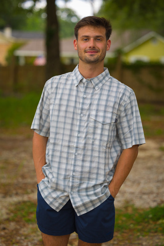 Aftco Men's Portside Tech Button Down S/S Shirt