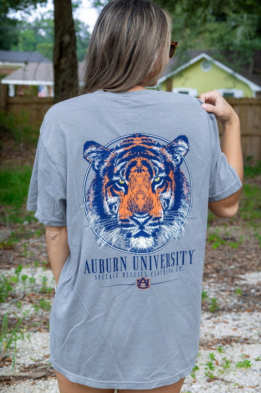 Speckle Bellies Auburn Tiger Head S/S TEE Shirt