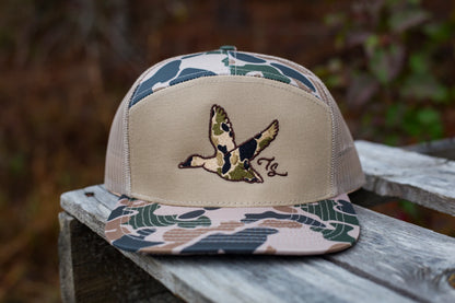 Tailored South Camo Duck 7 Panel Snapback Hat