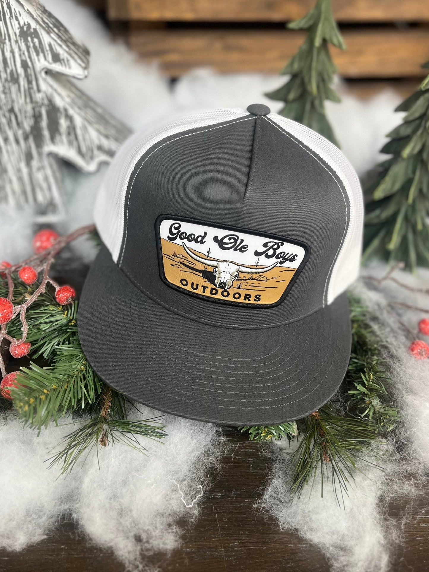 Good OLE Boy Outdoors Cattle Skull Patch Snapback Hat