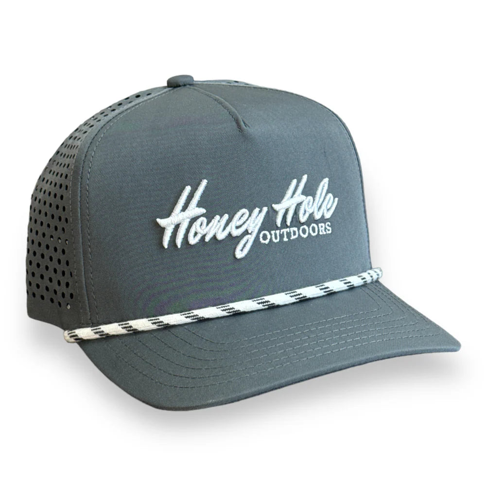 Honey Hole Outdoors Embroidered Logo Heritage Performance Rope Snapback Hat