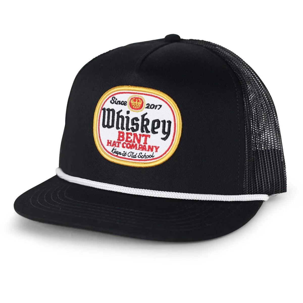 Whiskey Bent Hat Co. Black Label Rope Snapback Hat