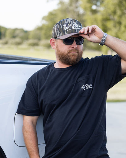 Old Dixie Script Logo Snapback Hat