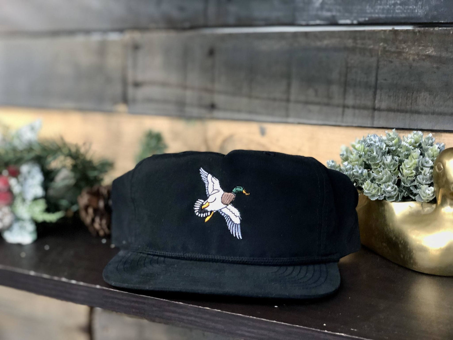Huck Outdoors Mallard Rope Hat - Black