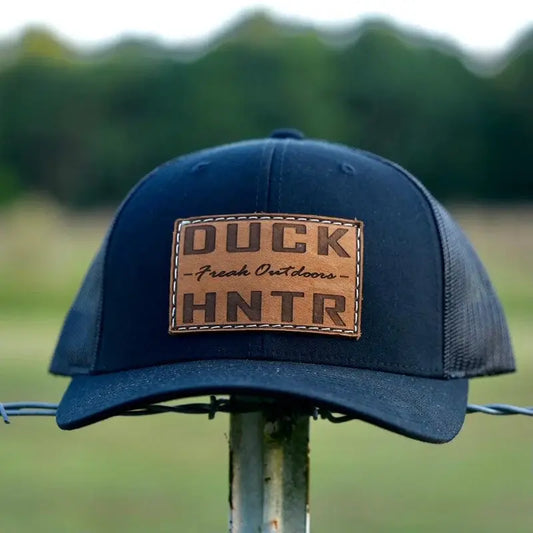 Freak Outdoors Duck HNTR Leather Patch Snapback Hat