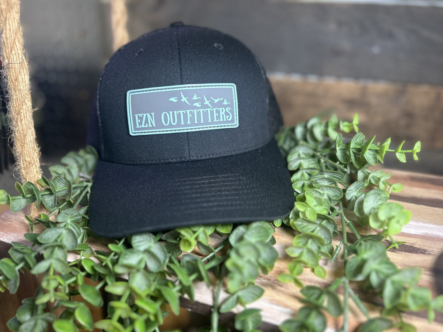 EZN Outfitters Blue/Grey Rubber Patch Snapback Hat