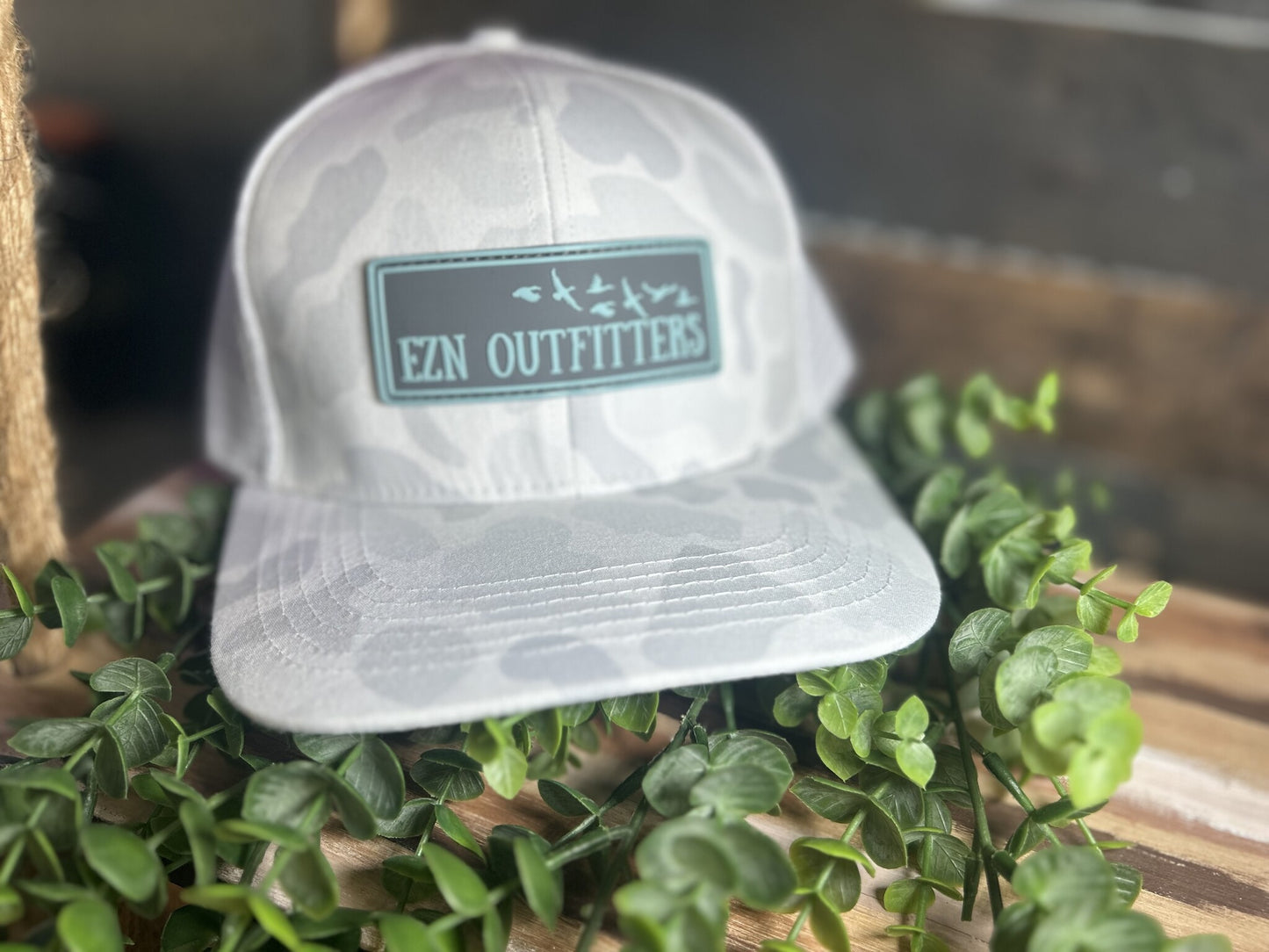 EZN Outfitters Blue/Grey Rubber Patch Snapback Hat