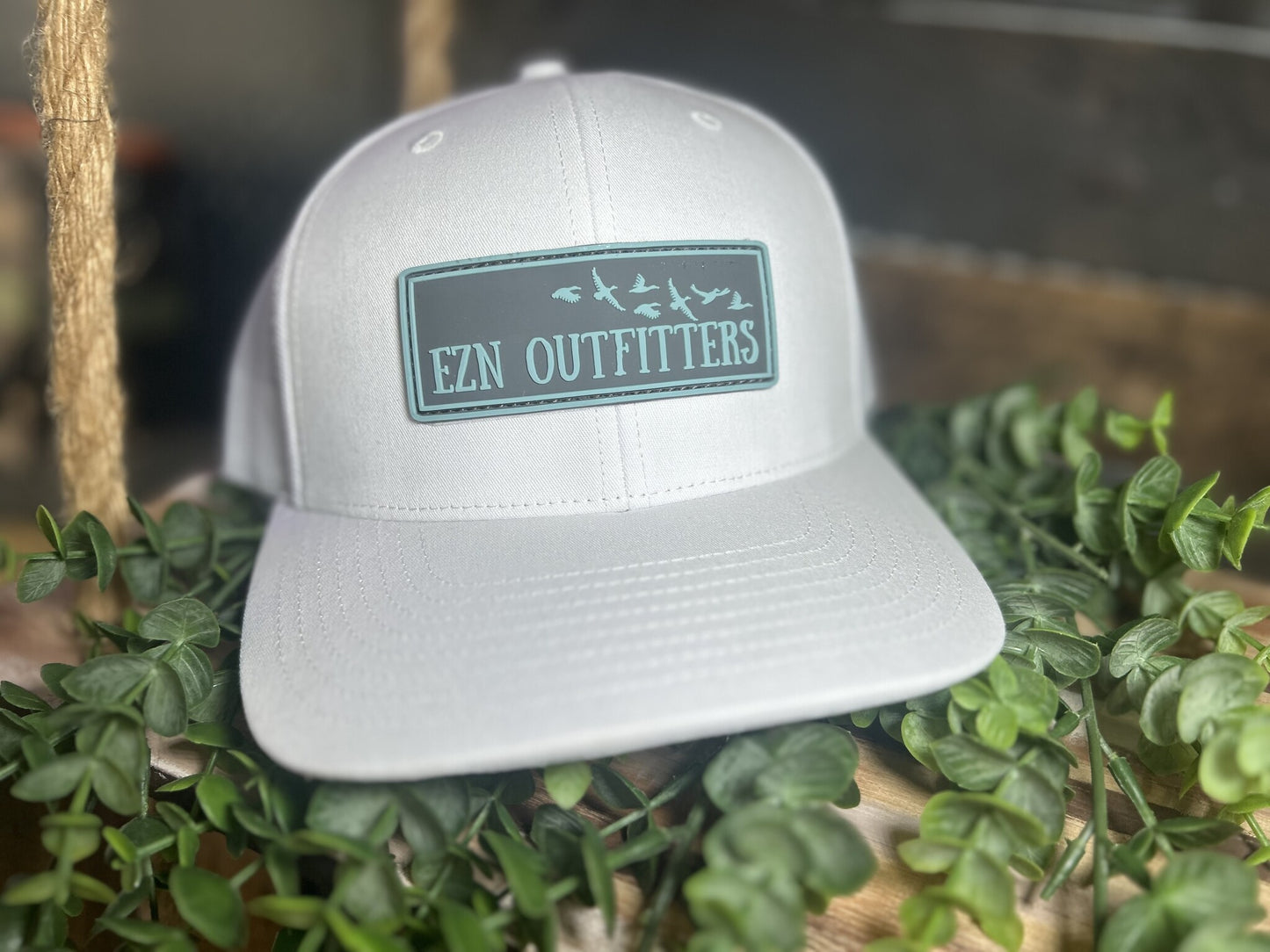 EZN Outfitters Blue/Grey Rubber Patch Snapback Hat