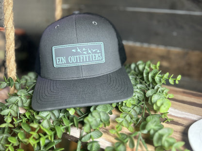 EZN Outfitters Blue/Grey Rubber Patch Snapback Hat