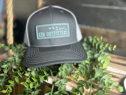 EZN Outfitters Blue/Grey Rubber Patch Snapback Hat