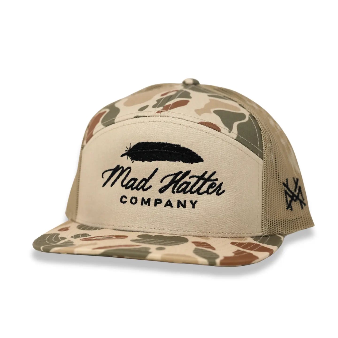 Mad Hatter Feather 7 Panel Snapback Hat