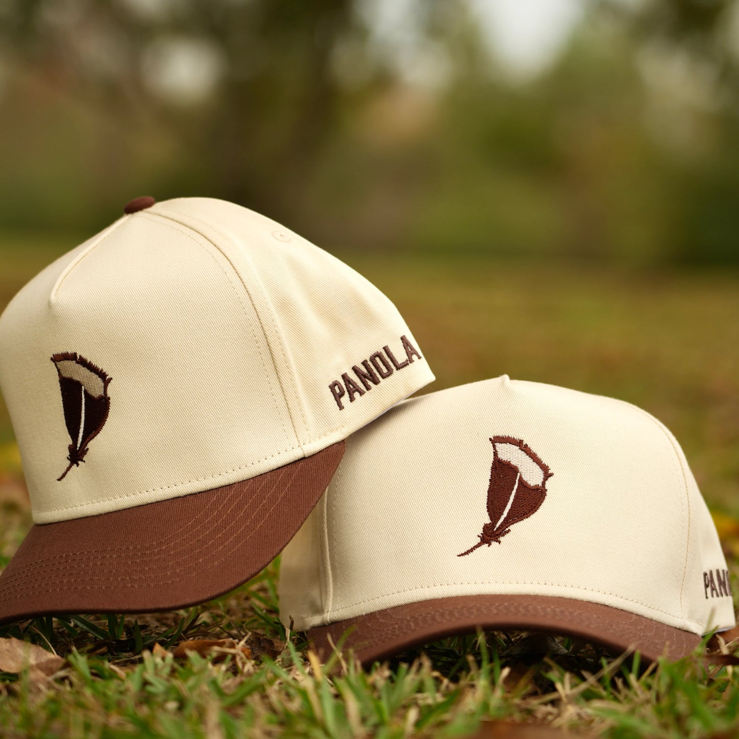 Panola Brand Feather 2 Tone Trucker Snapback Hat