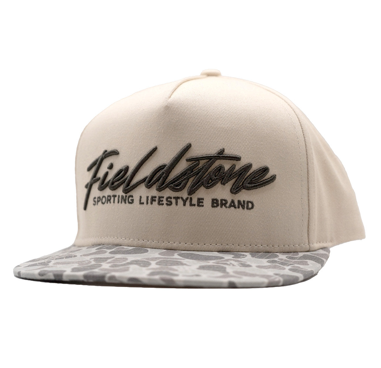 Fieldstone Outdoors Youth Embroidered Logo Canvas Marsh Camo Bill Snapback Hat
