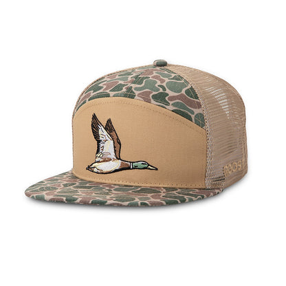Roost Waterfowl Roost Camo Full Color Mallard Duck 7 Panel Snapback Hat