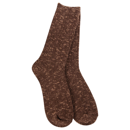 World's Softest Socks Weekend Collection Cotton Slub Marled Crew
