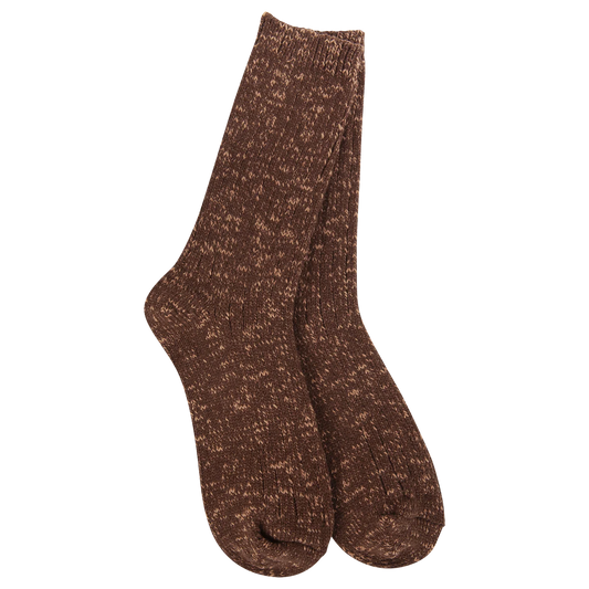 World's Softest Socks Weekend Collection Cotton Slub Marled Crew
