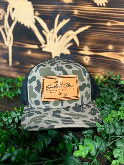 Southern Culture Tracks Leather Patch Snapback Hat