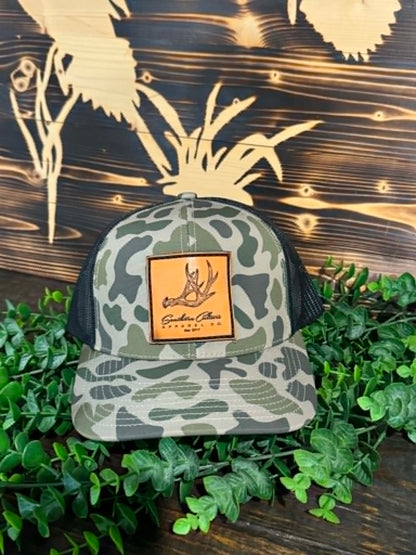 Southern Culture Antler Leather Patch Snapback Hat