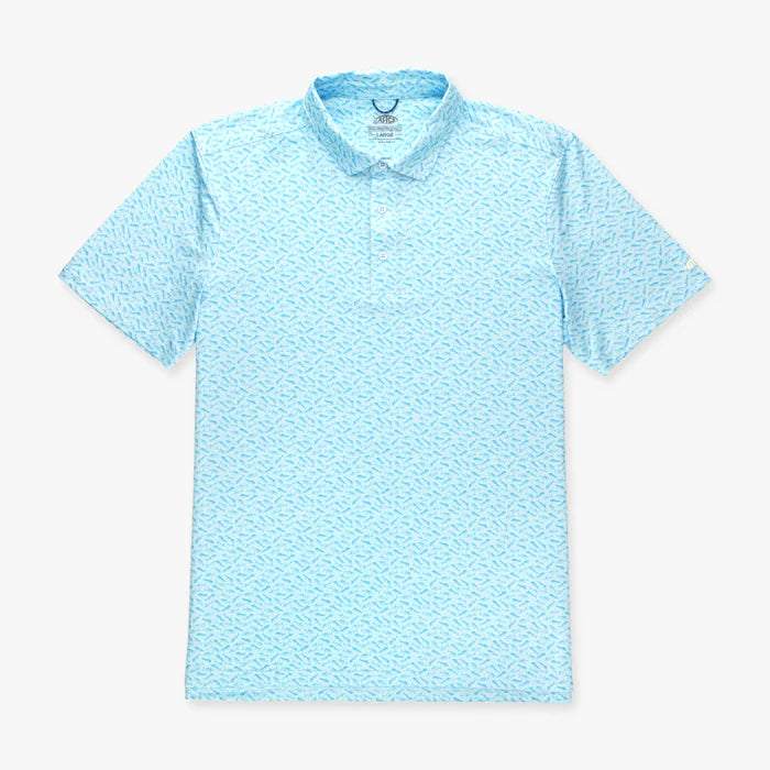 Aftco Men's Cypress Printed Polo Shirt