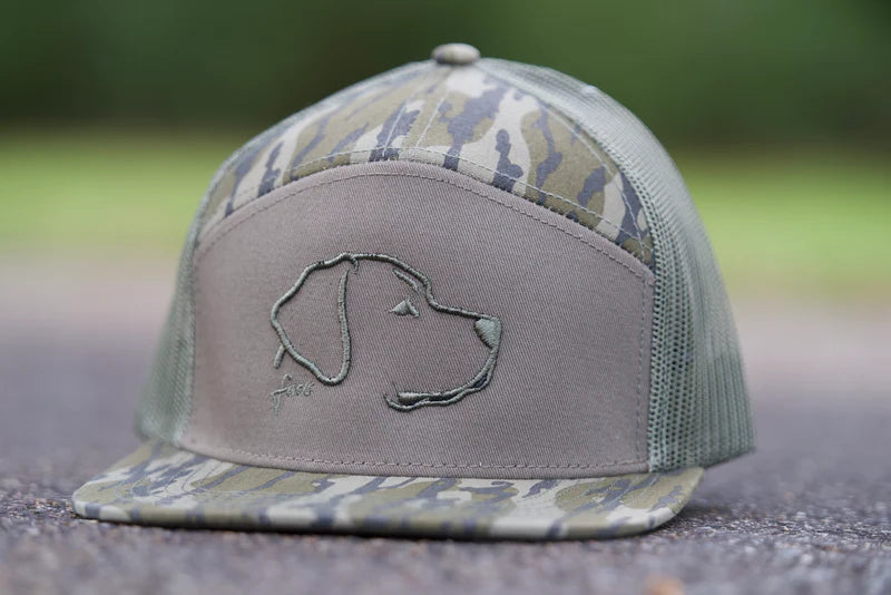Freak Outdoors Woodsman Lab Head Puff Embroidered7 Panel Snapback Hat