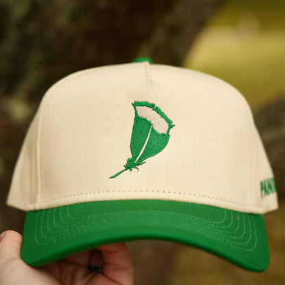 Panola Brand Feather 2 Tone Trucker Snapback Hat