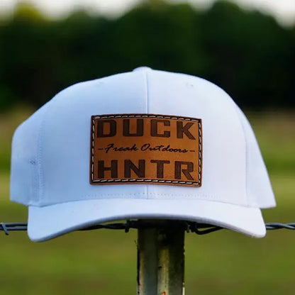 Freak Outdoors Duck HNTR Leather Patch Snapback Hat