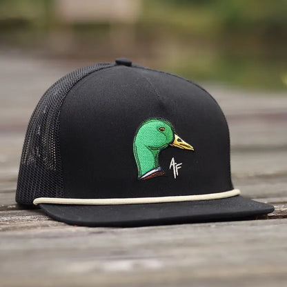 American Fetcher Mallard Duck Head Rope Snapback Hat