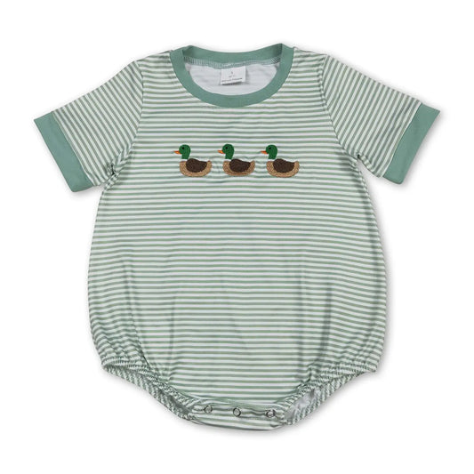 Baby Boys Duck Pocket Stripe Short Sleeves Onesie