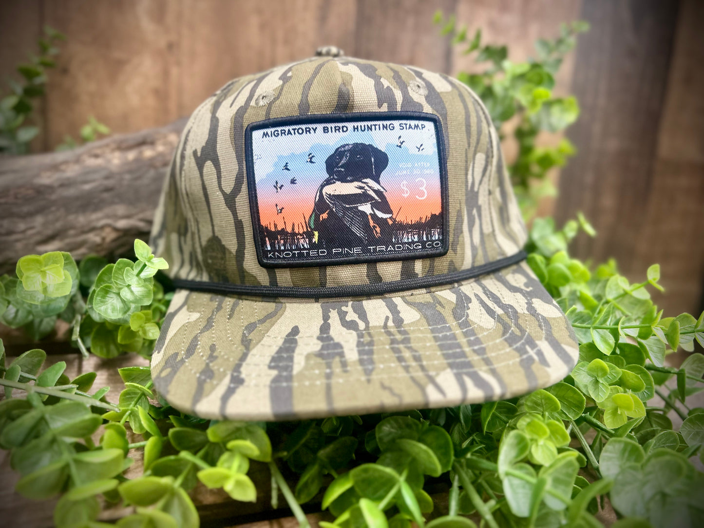 Knotted Pine Trading Co. Lab Stamp Patch Rope Snapback Hat