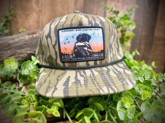 Knotted Pine Trading Co. Lab Stamp Patch Rope Snapback Hat