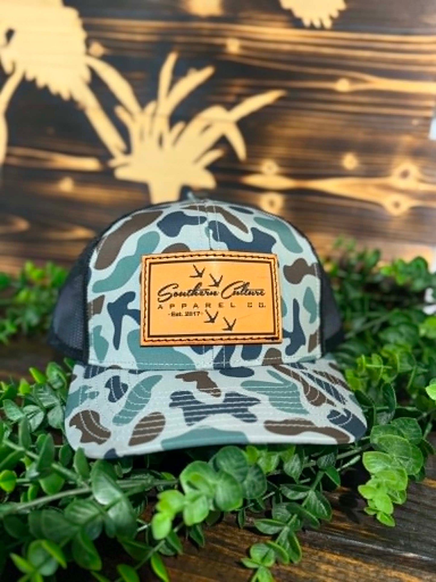 Southern Culture Tracks Leather Patch Snapback Hat