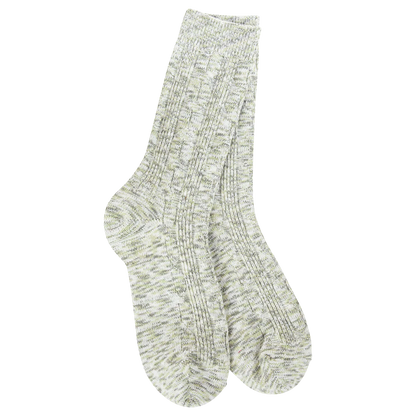 World's Softest Socks Weekend Collection Light Weight Cable Crew
