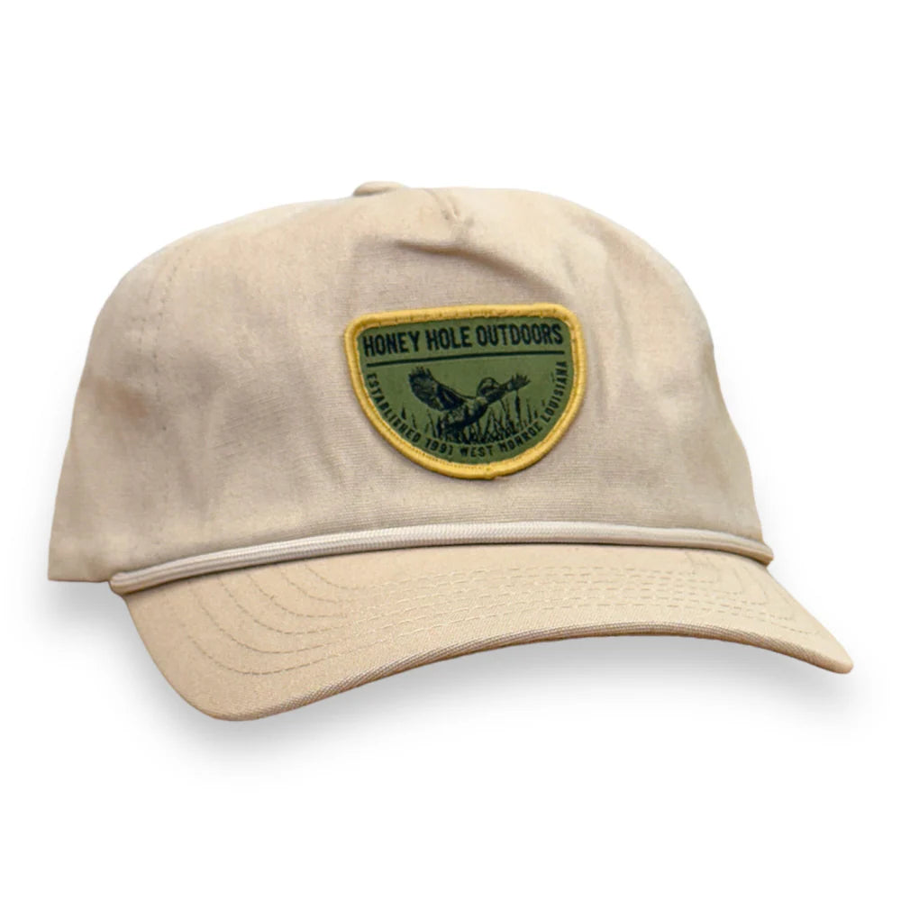 Honey Hole Outdoors 5 Twill Traditions Patch Cotton Rope Snapback Hat
